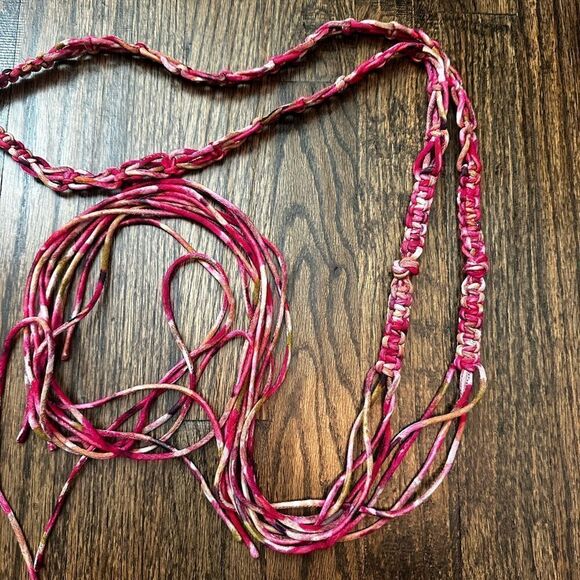 NWT Dries Van Noten self-tie multicolor woven Macramé Belt - Picture 5 of 6